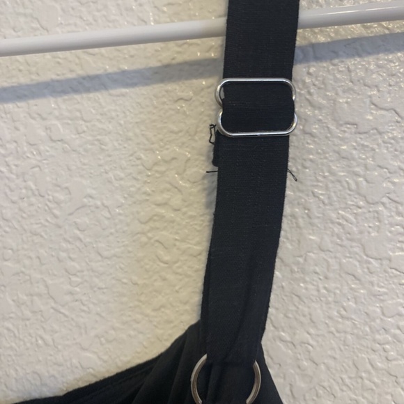 Lilyful Woman's Small Black Strappy Cotton Ankle Length Romper Jumper Jumpsuit - Picture 9 of 11